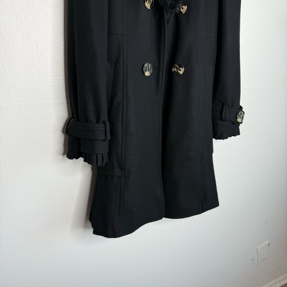 Bebe Wool Blend Black Coat Sz M - Picture 3 of 10